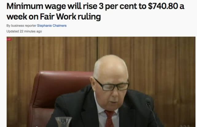 澳洲最低工资将于7月1日起每周增加.60,最低时薪达19.49澳元